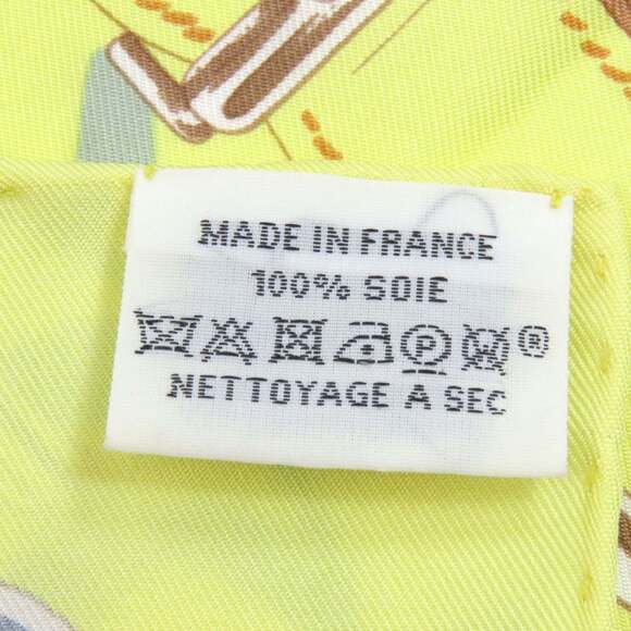 HERMES Yellow Silk Scarf - Picture 6 of 13